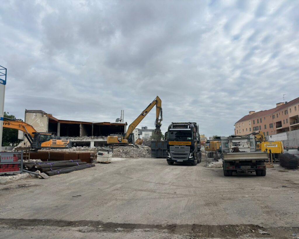 avancement des travaux du futur magasin leclerc